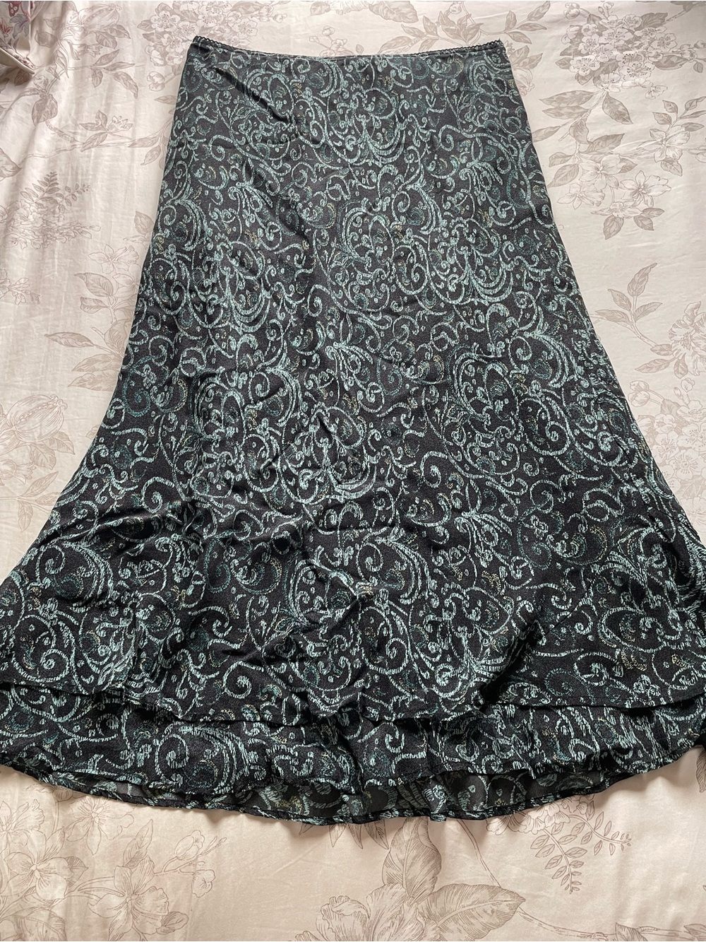 Vintage Pull On Black Fairy Grunge Slip Skirt 14 Dark‎ Romantic Whimsigoth Witch